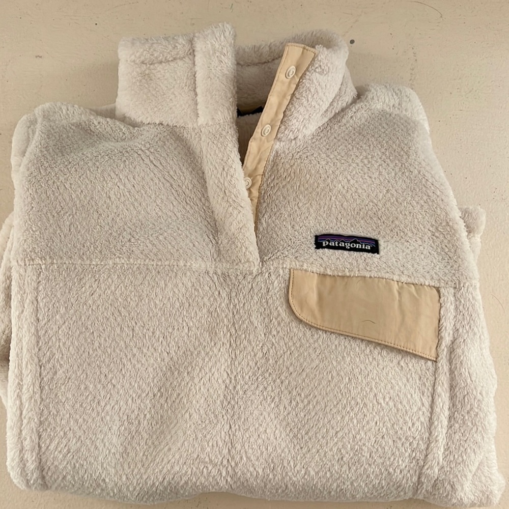Womens White Patagonia Fleece